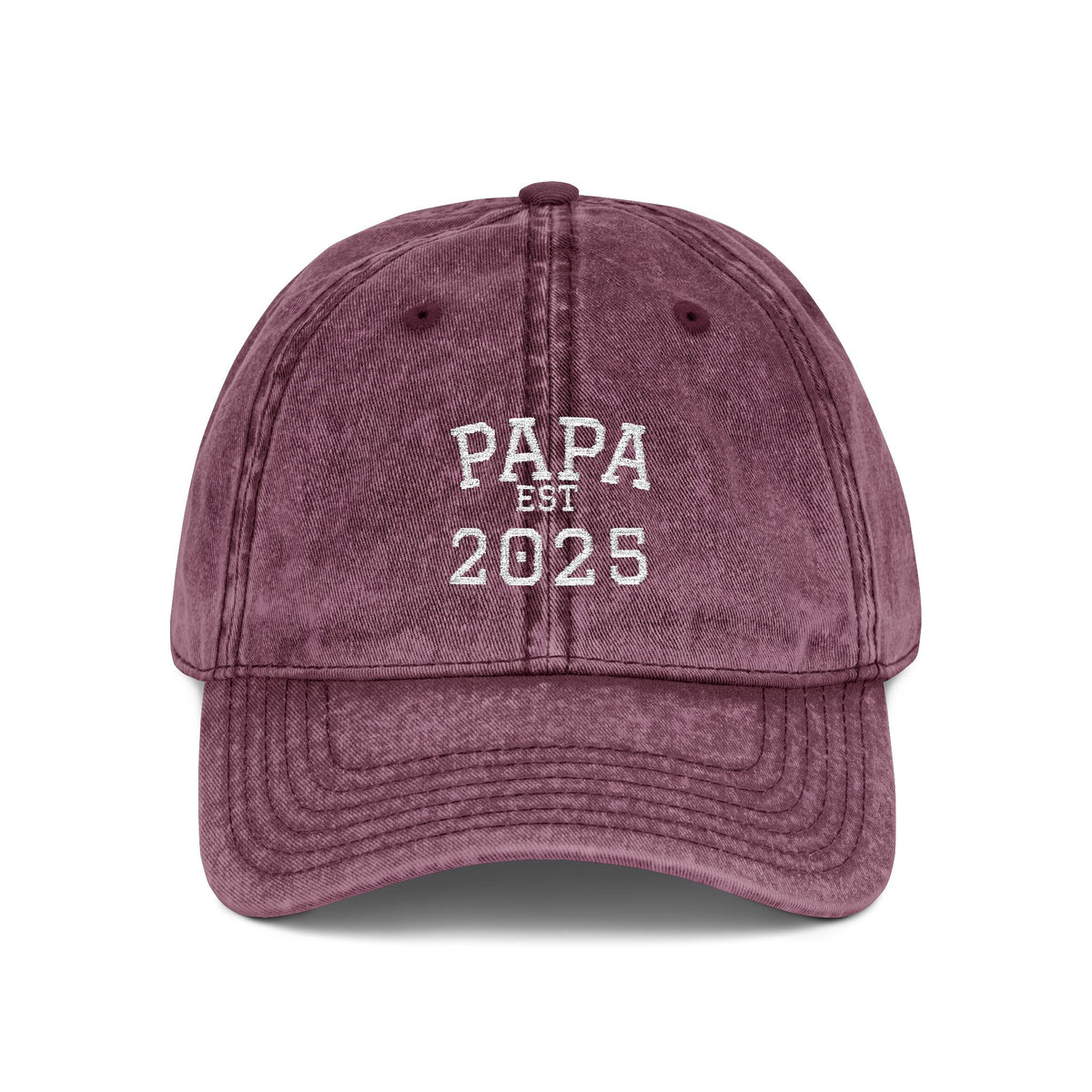 Papa Embroidered Vintage Dad Hat — Personalized 'Est. [Year]' Papa Hat, New Papa Gift