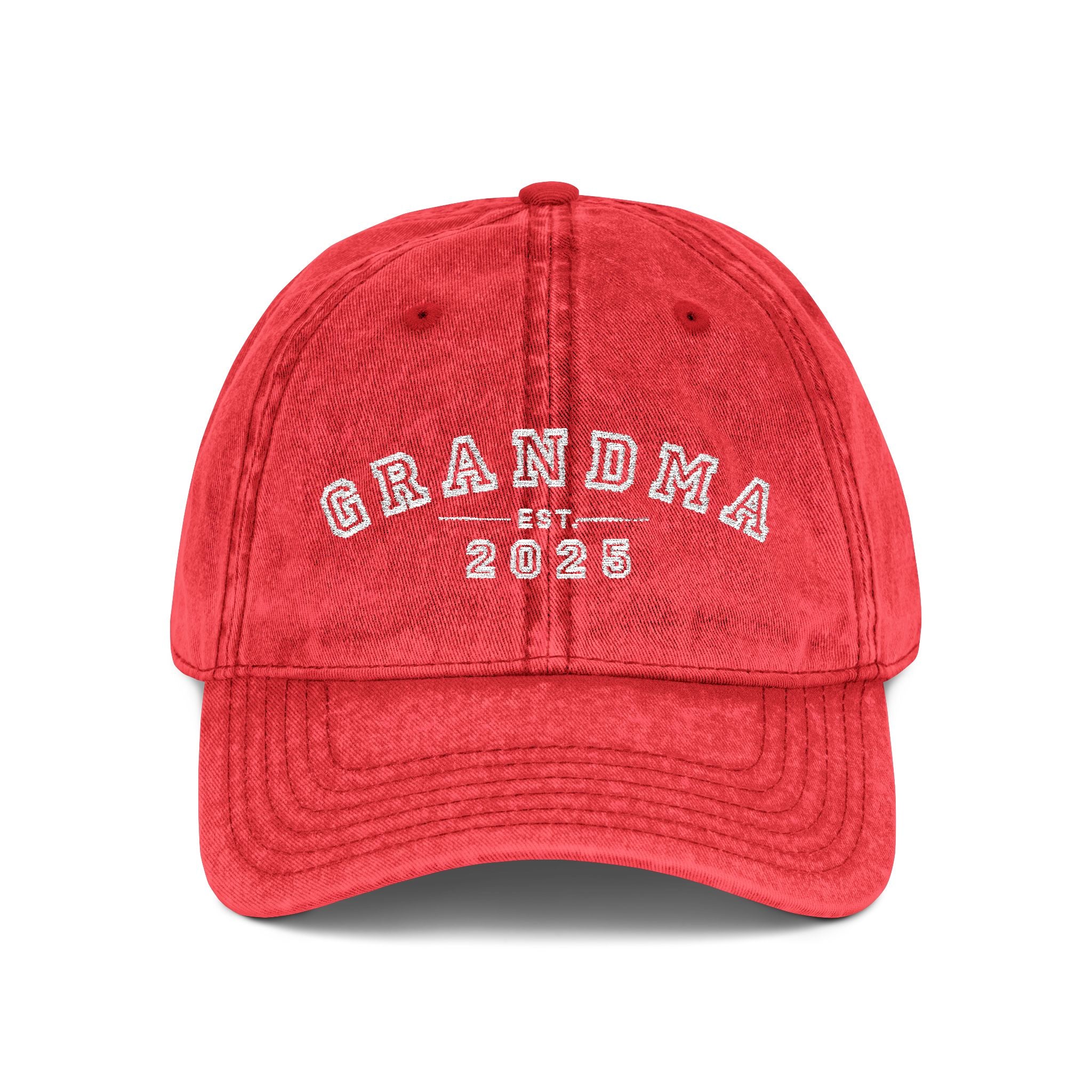 Vintage Embroidered Cap for Grandma