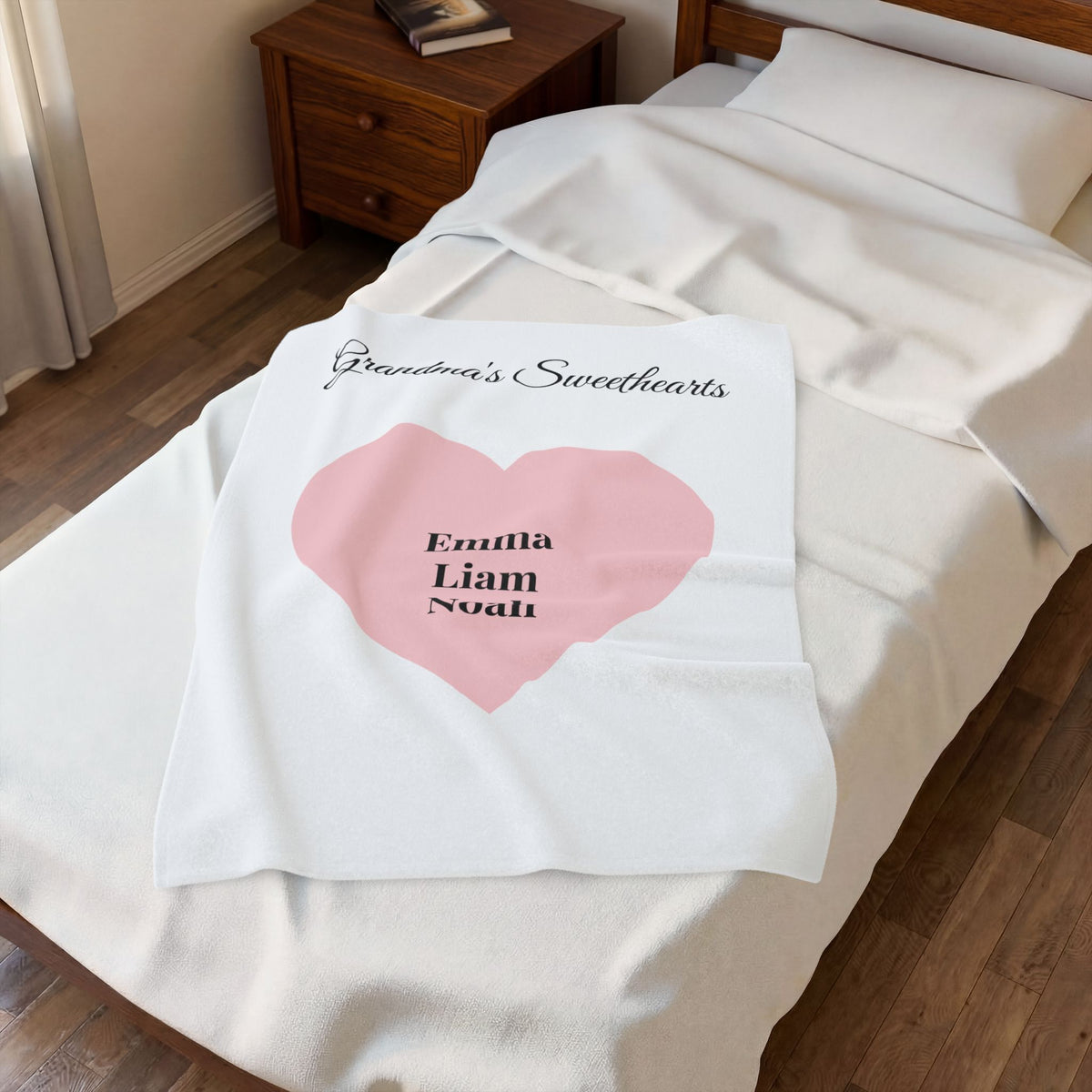 Grandma's Sweethearts personalized names blanket - additional view