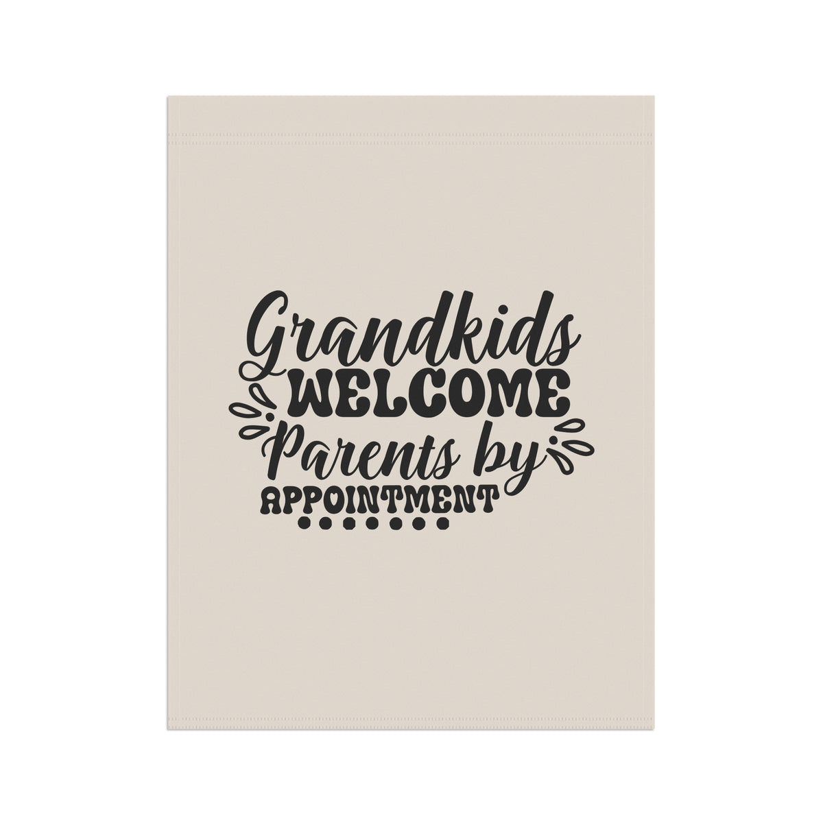 Funny grandparent house flag displayed outdoors