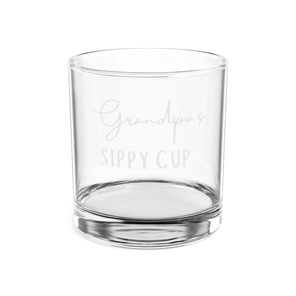 Engraved 'Grandpa's Sippy Cup' Whiskey Glass – 10.5 oz Personalized Rocks Glass