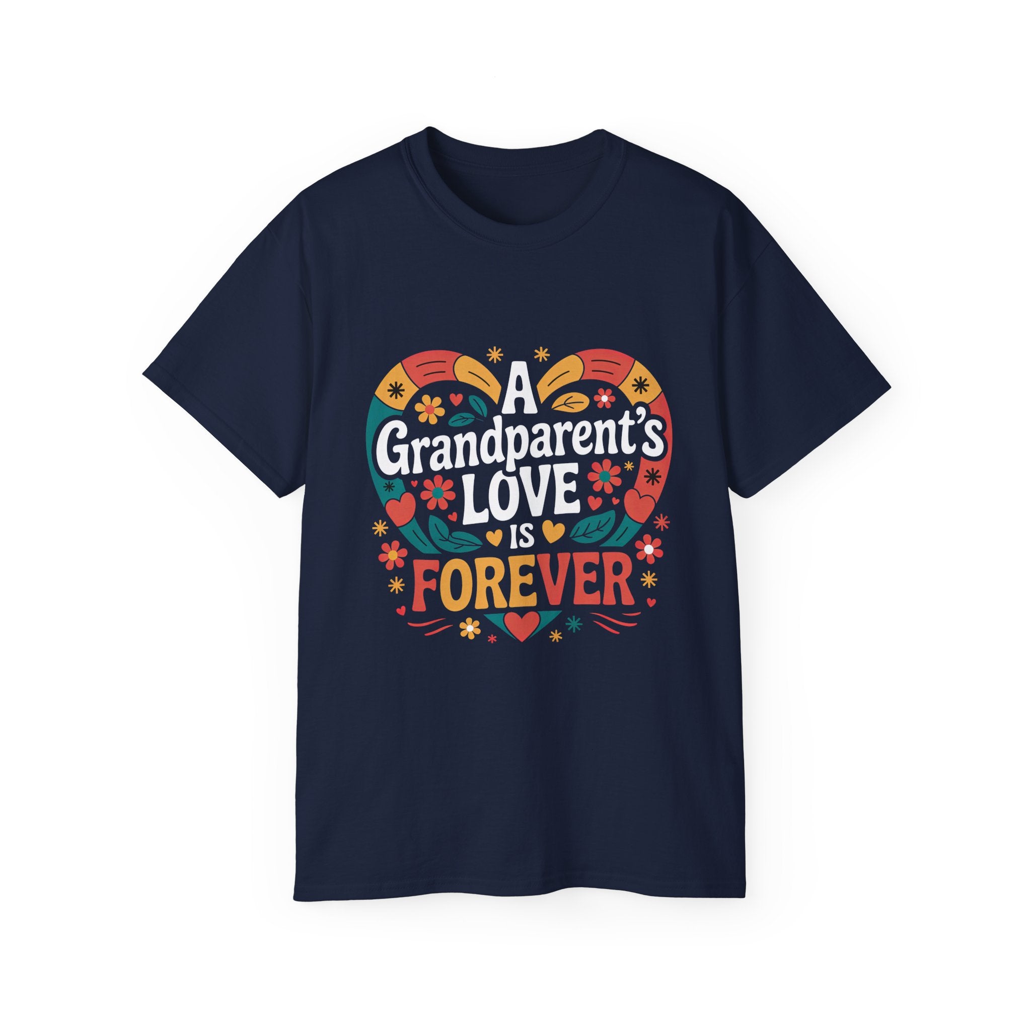 Grandparent’s Love Is Forever T-Shirt — Heartfelt Floral Tribute Tee for Grandparents, Mother’s Day & Family Gifts