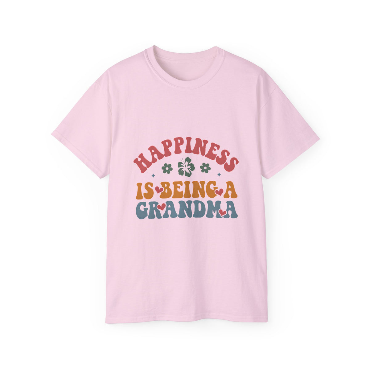Happiness Is Being a Grandma retro floral t-shirt