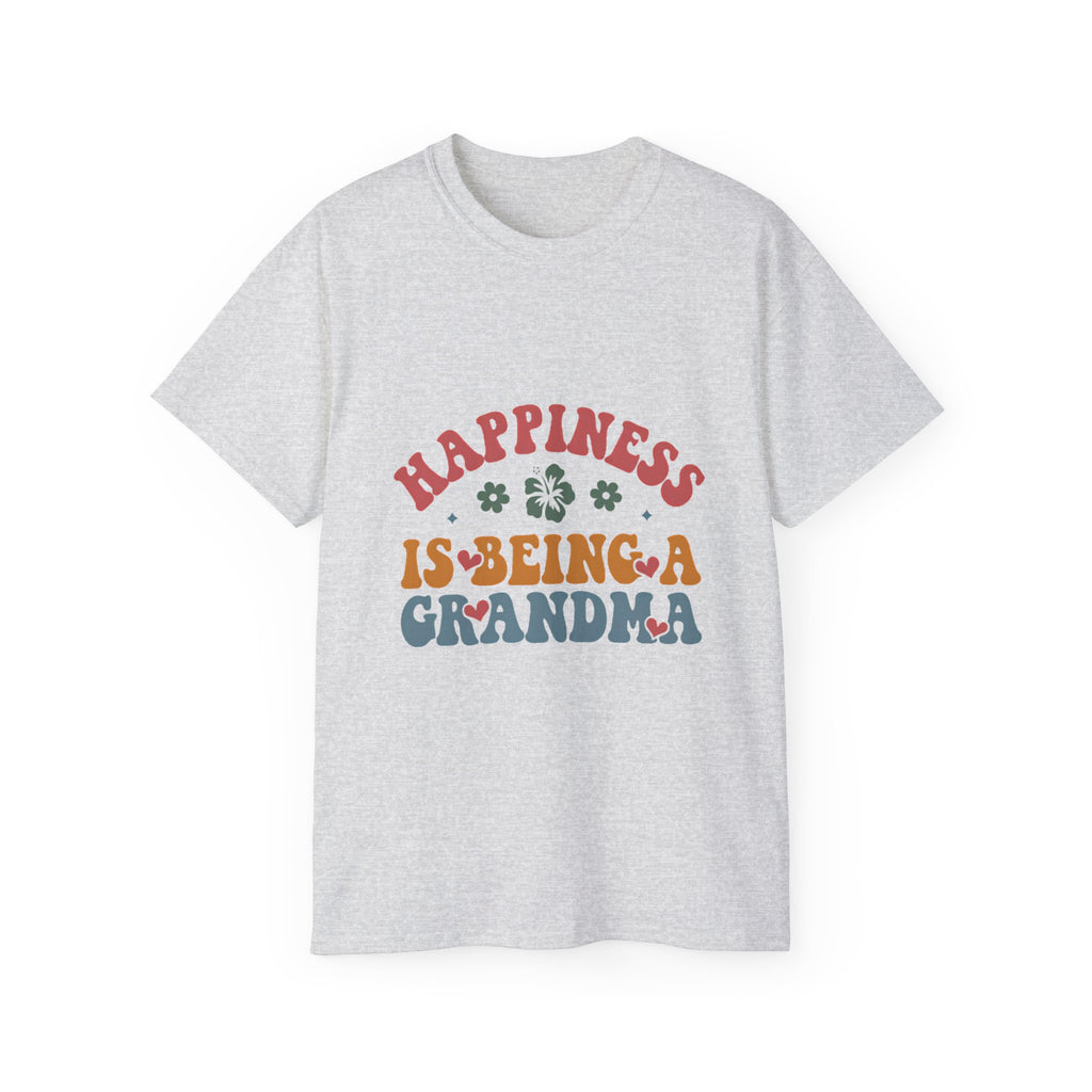 Happiness Is Being a Grandma retro floral t-shirt - additional view