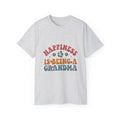 Happiness Is Being a Grandma retro floral t-shirt - additional view