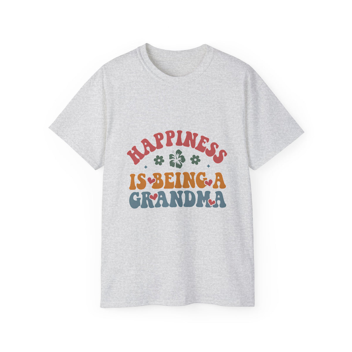 Happiness Is Being a Grandma retro floral t-shirt - additional view