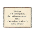 Grandparent's Love Woven Blanket — Sentimental Gift with Quote