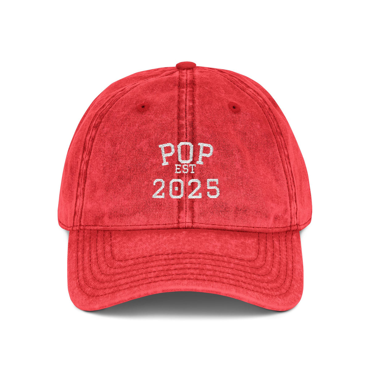 Pop Embroidered Vintage Dad Hat — Personalized 'Est. [Year]' Pop Hat, New Grandpa Pop Gift