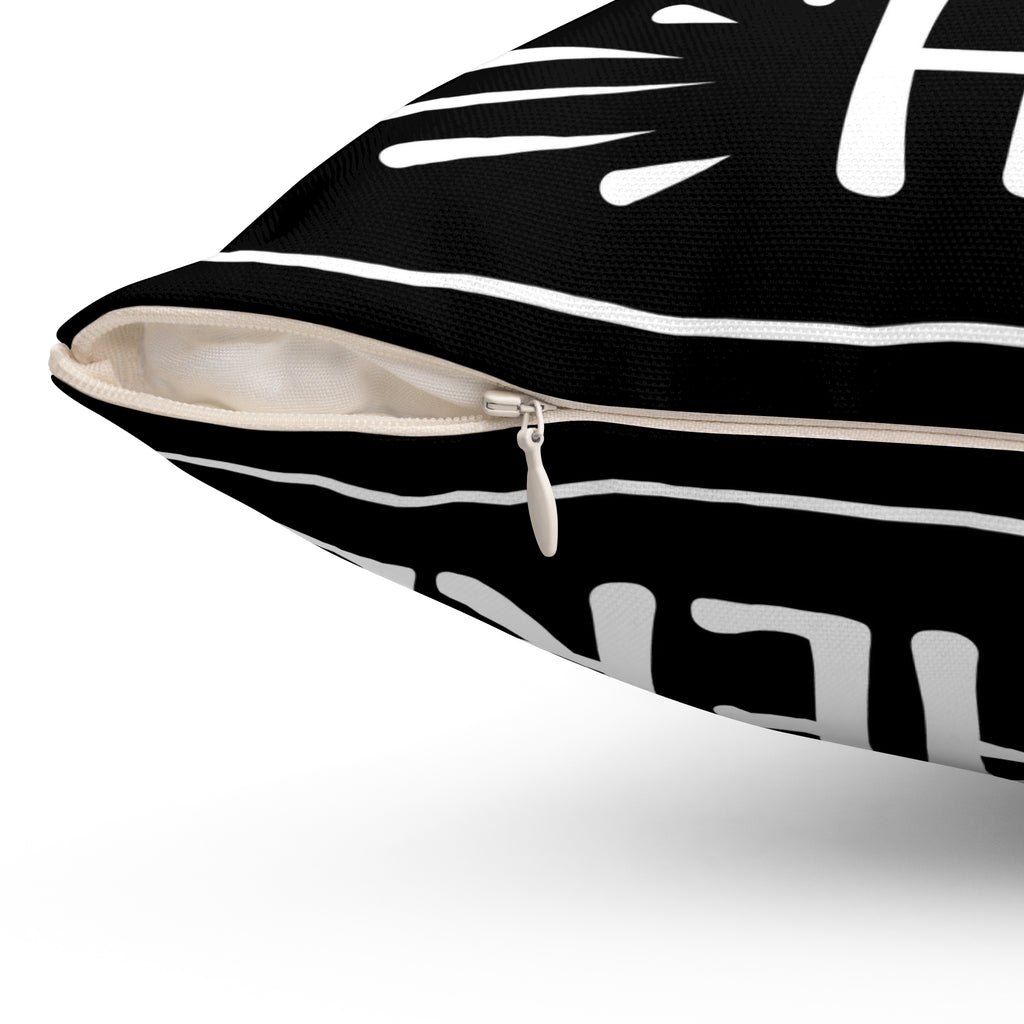 Grandkids Spoiled Here 16 inch pillow - closeup detail