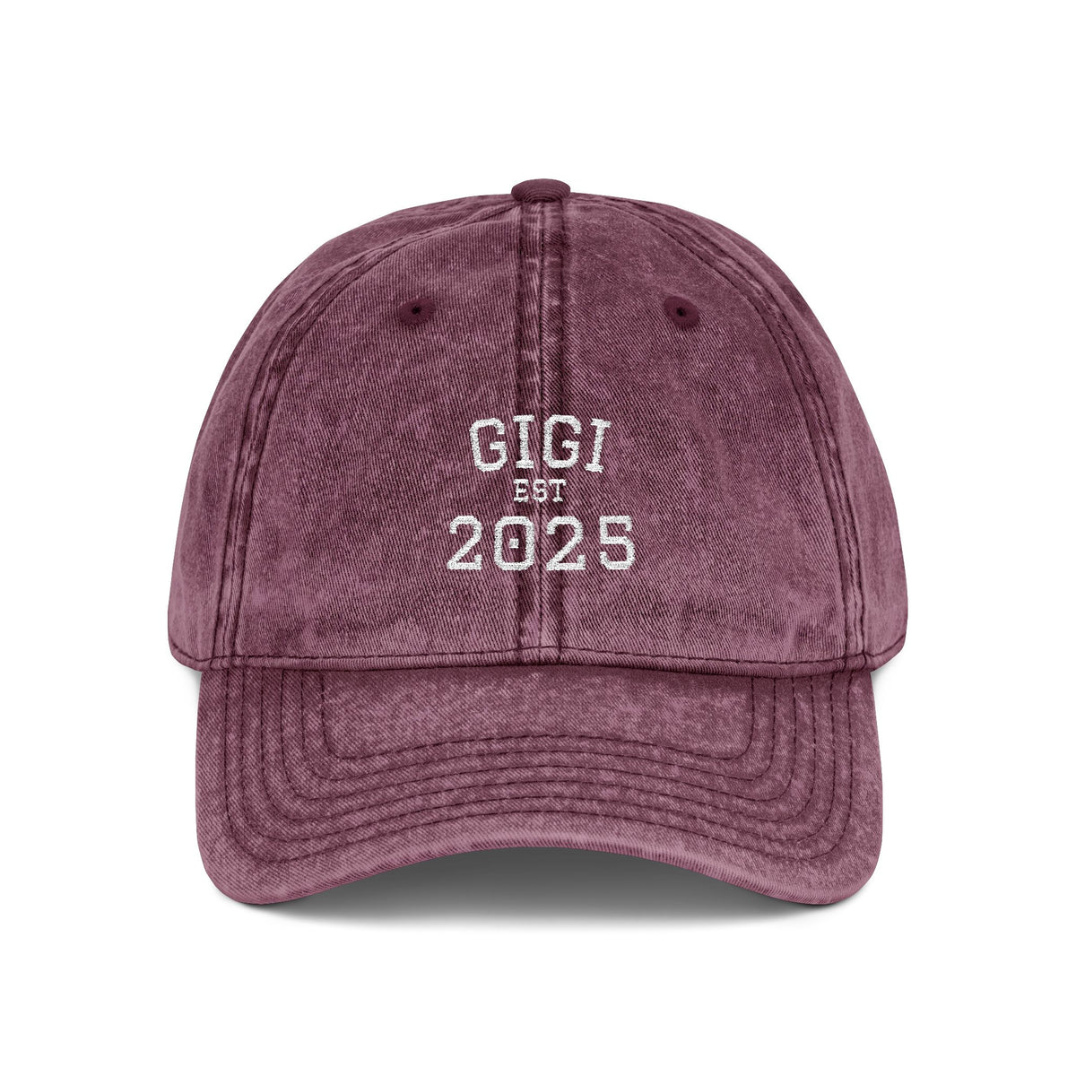 Gigi Embroidered Vintage Cap — Personalized 'EST. [Year]' Gigi Hat, New Gigi Gift