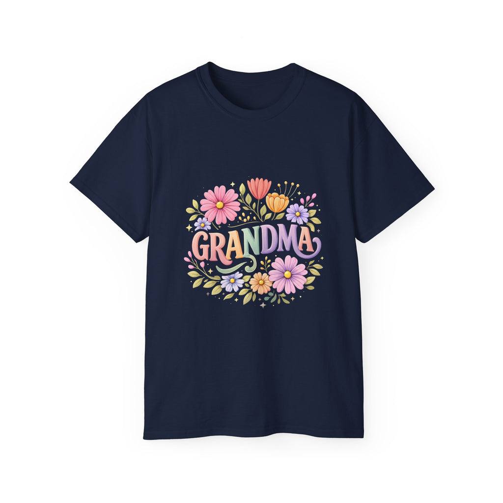 Grandma Floral Tee — 'Grandma' Pastel Flower T-Shirt, Mother's Day Gift