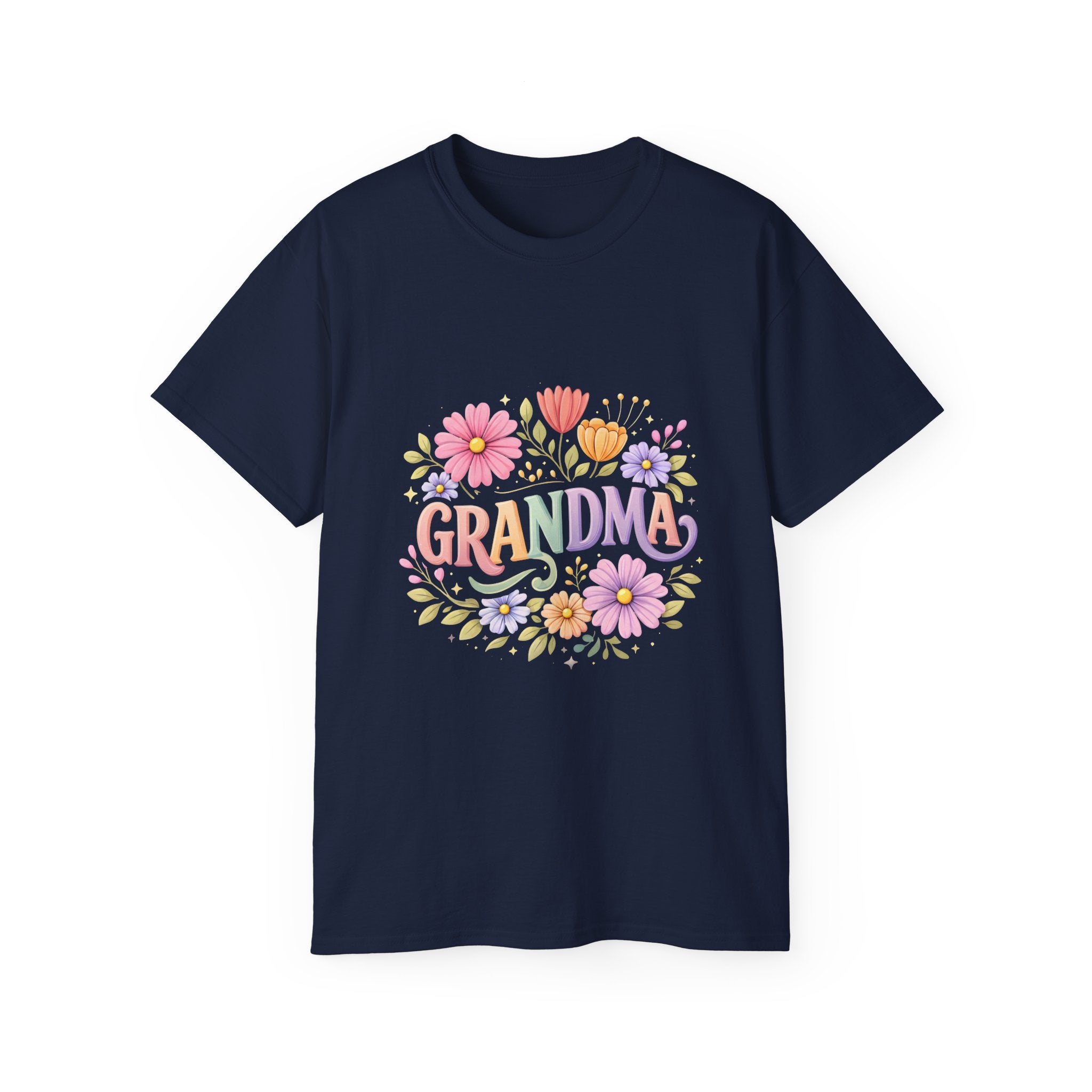 Grandma Floral Tee — 'Grandma' Pastel Flower T-Shirt, Mother's Day Gift