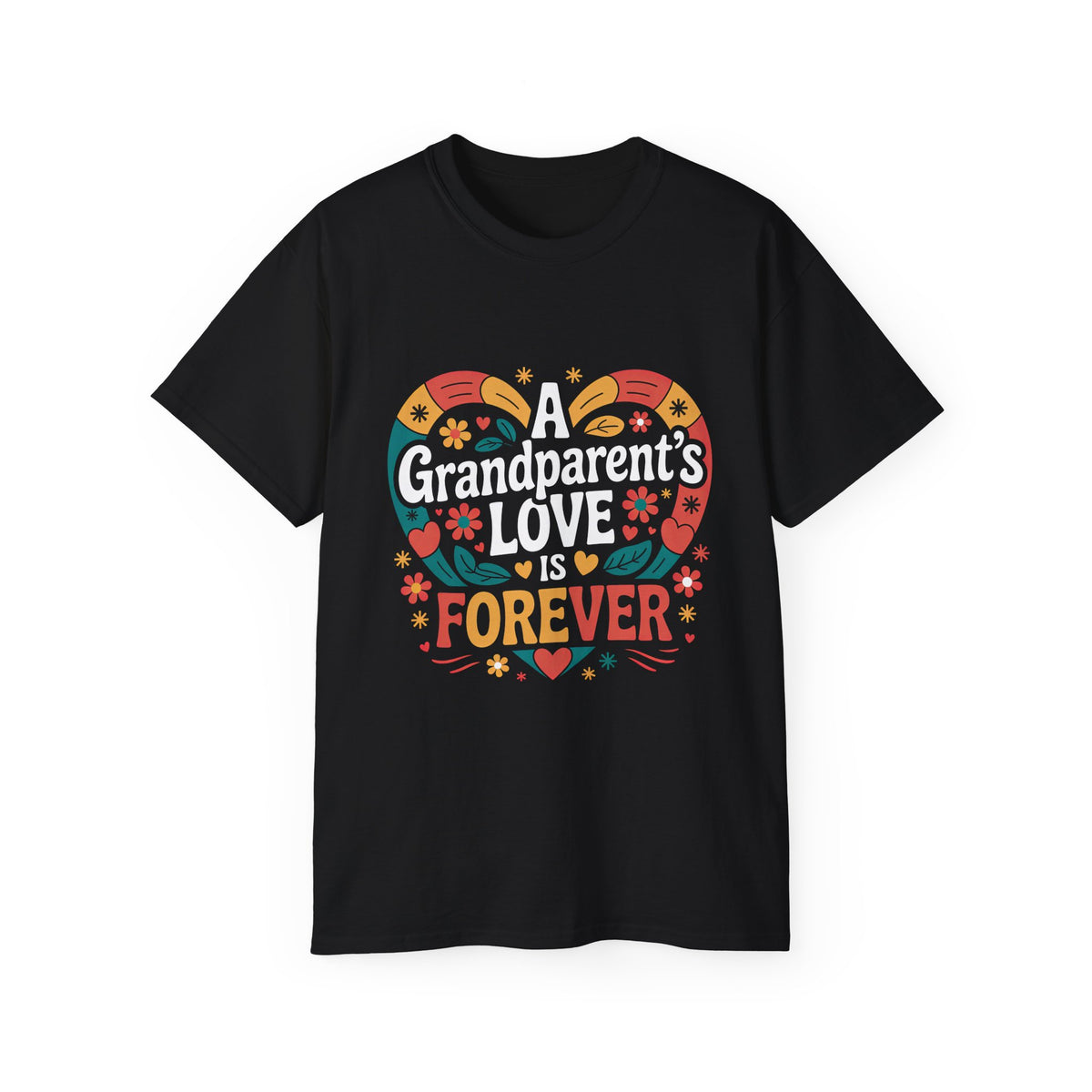 A Grandparent's Love Is Forever floral t-shirt - additional view