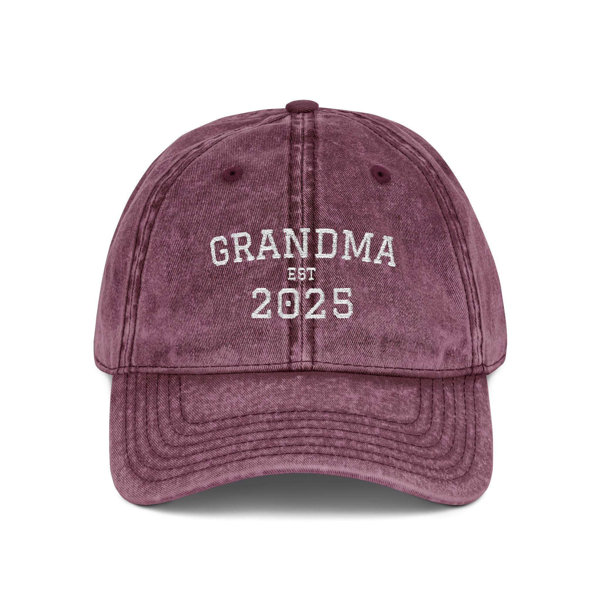 Grandma Embroidered Vintage Cap — Personalized 'EST. [Year]' Dad Hat