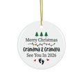 Merry Christmas Grandma & Grandpa – See You in 2026 Ornament