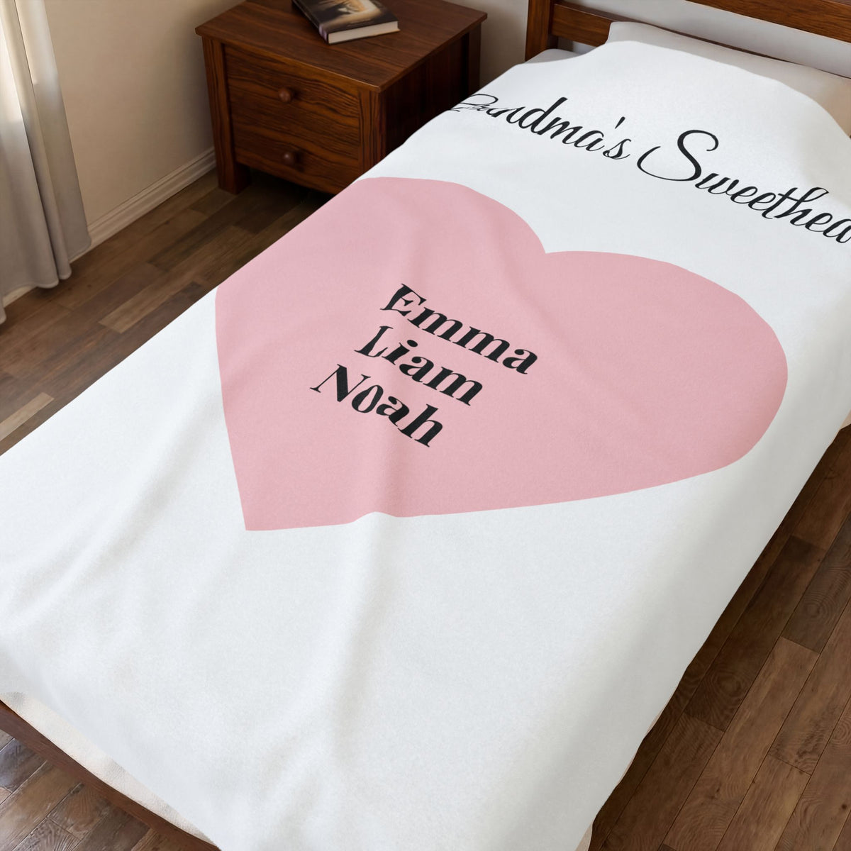 Personalized Grandma's Sweethearts plush blanket - additional view