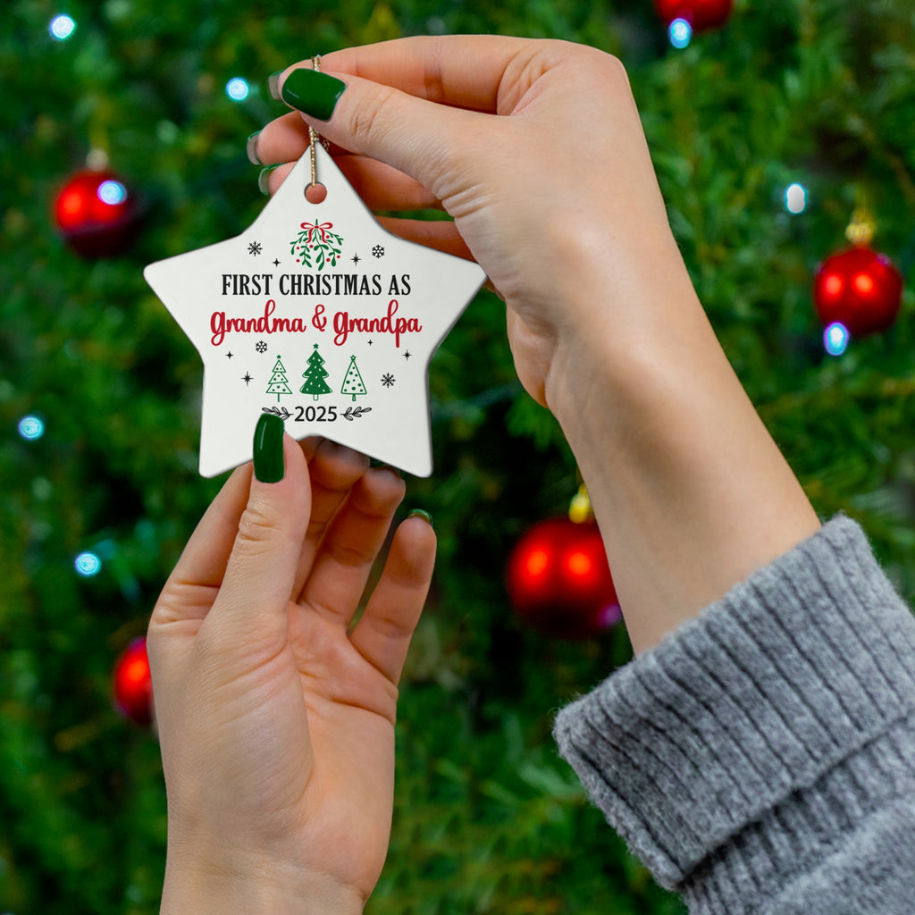 First Christmas as Grandma & Grandpa 2025 Ornament