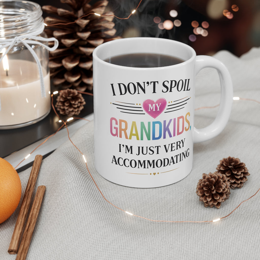 I Don't Spoil My Grandkids 11 oz coffee mug - lifestyle photo