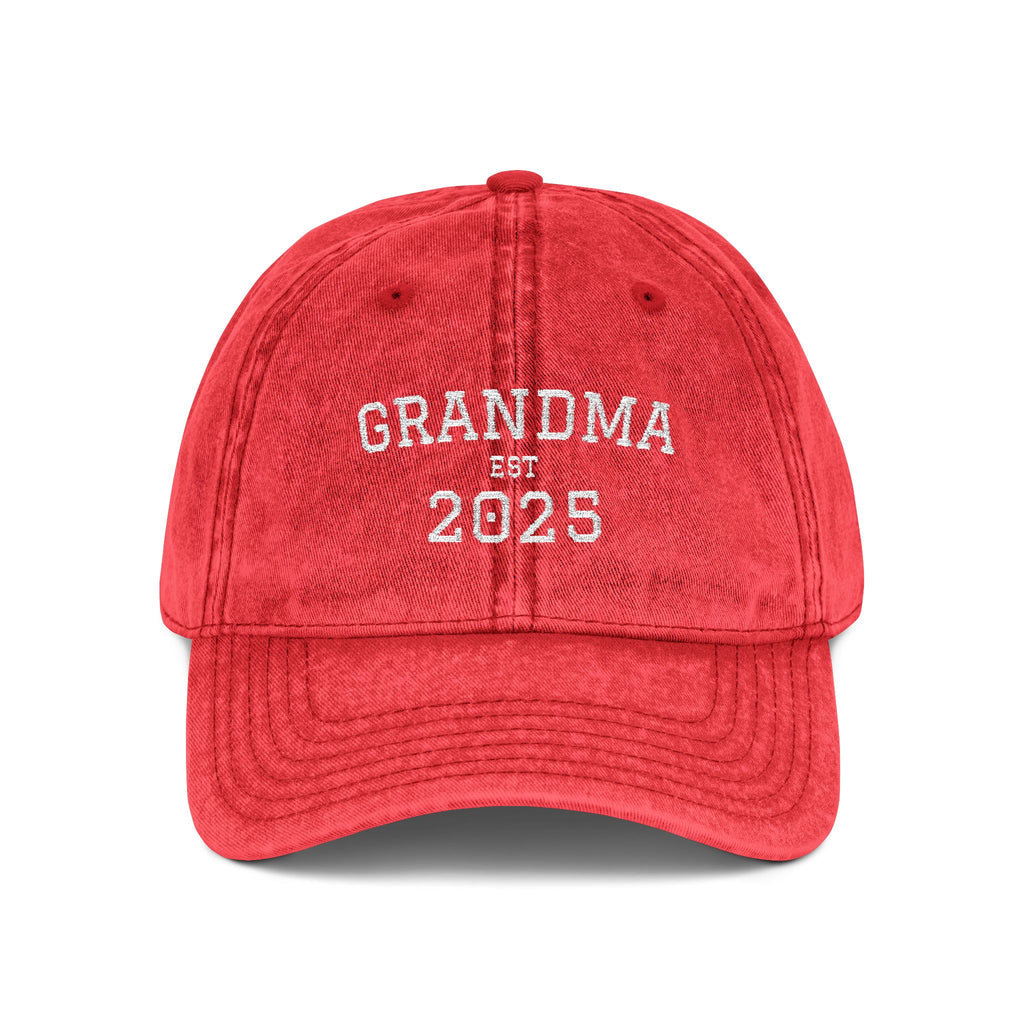 Grandma Embroidered Vintage Cap — Personalized 'EST. [Year]' Dad Hat