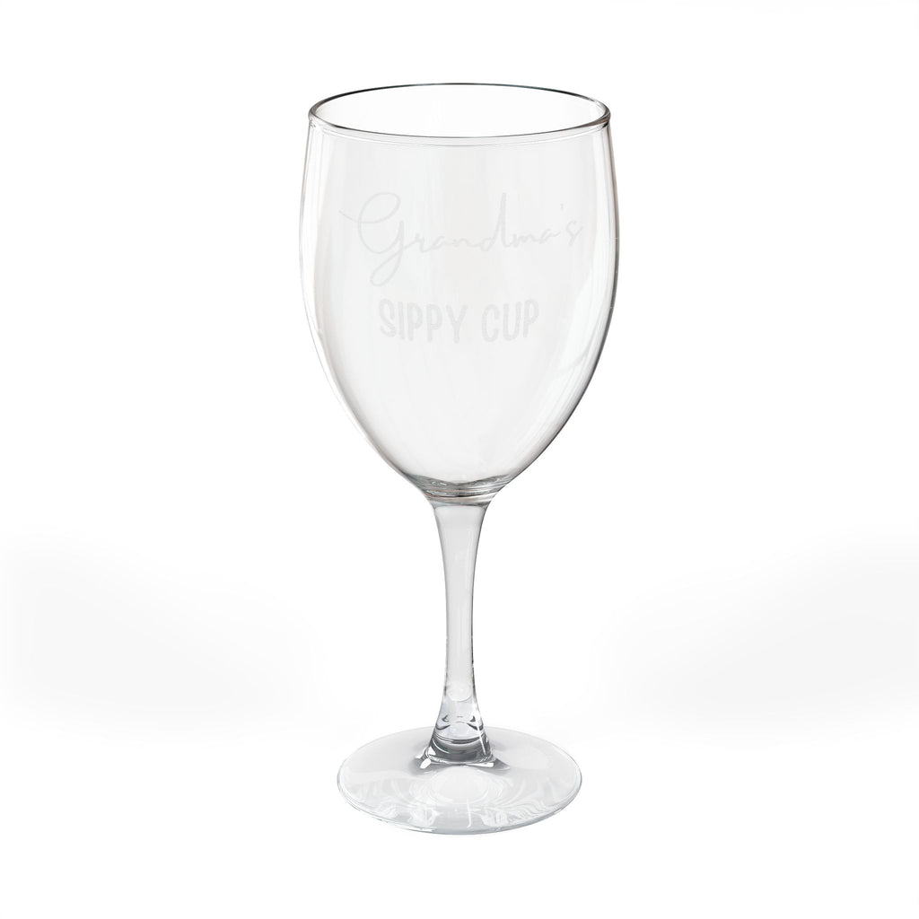 Engraved Grandma's Sippy Cup 10.5 oz wine glass - additional view