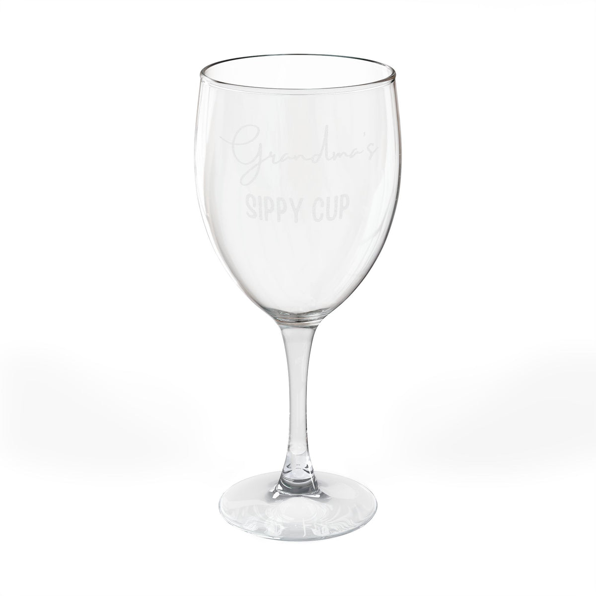 Engraved Grandma's Sippy Cup 10.5 oz wine glass - additional view