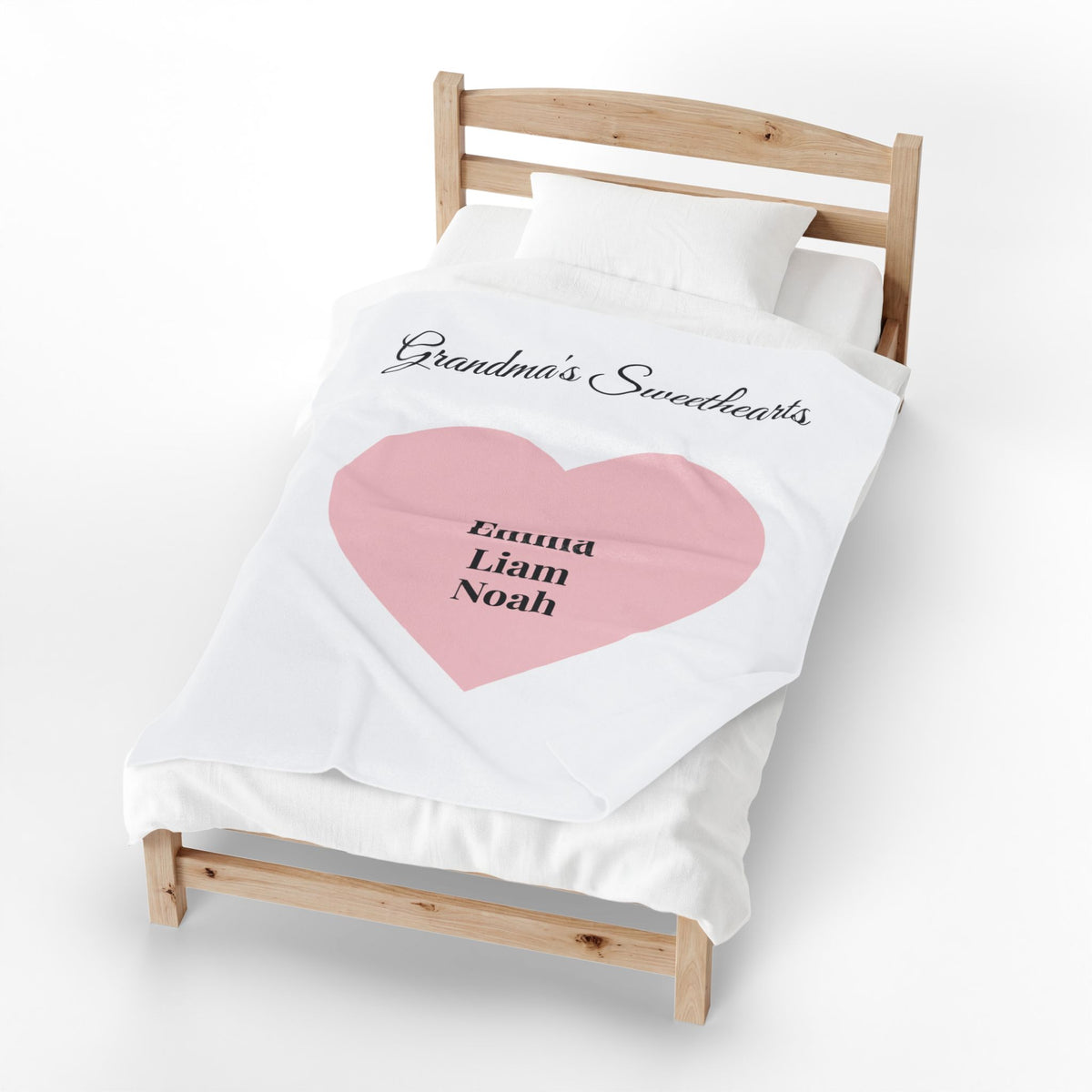 Personalized Grandma's Sweethearts plush blanket - additional view
