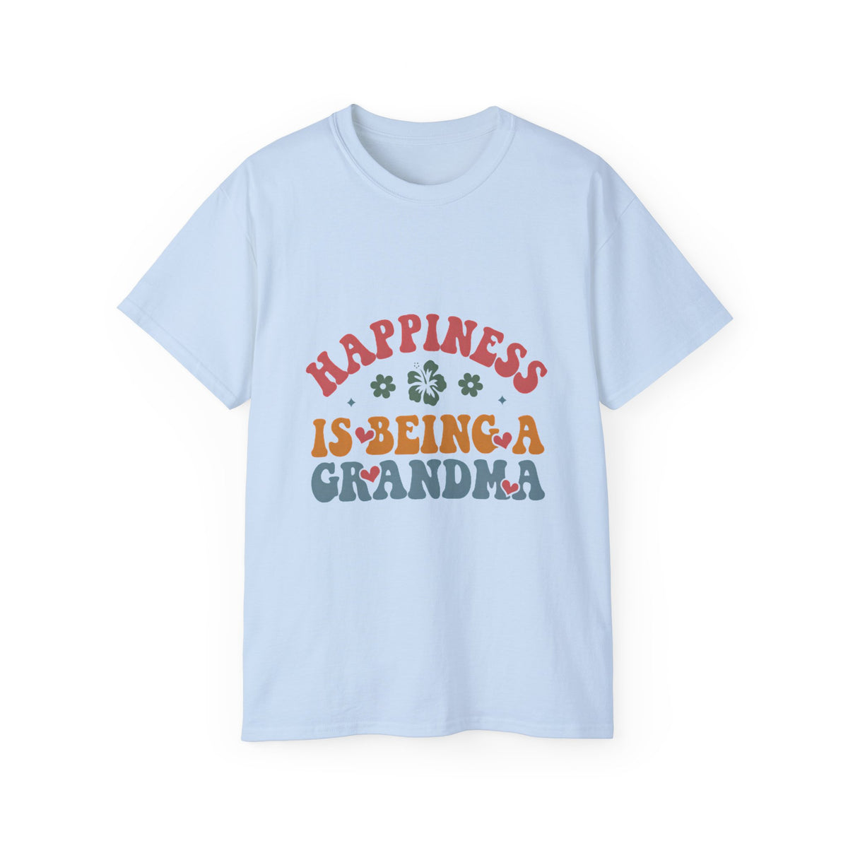 Happiness Is Being a Grandma retro floral t-shirt - additional view