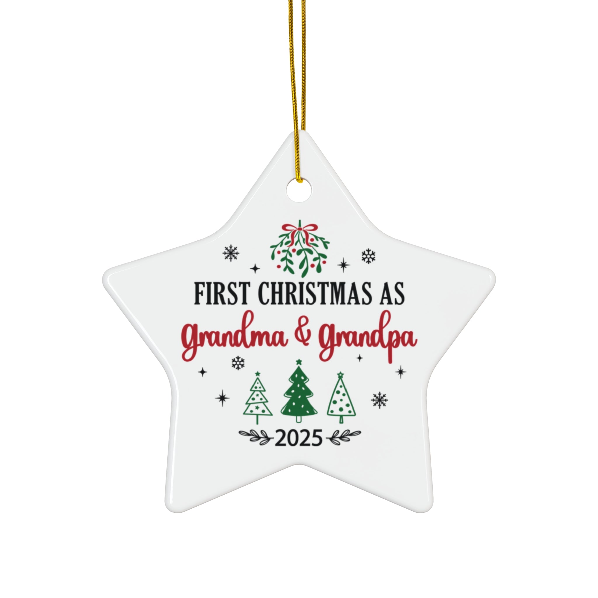 First Christmas as Grandma & Grandpa 2025 Ornament