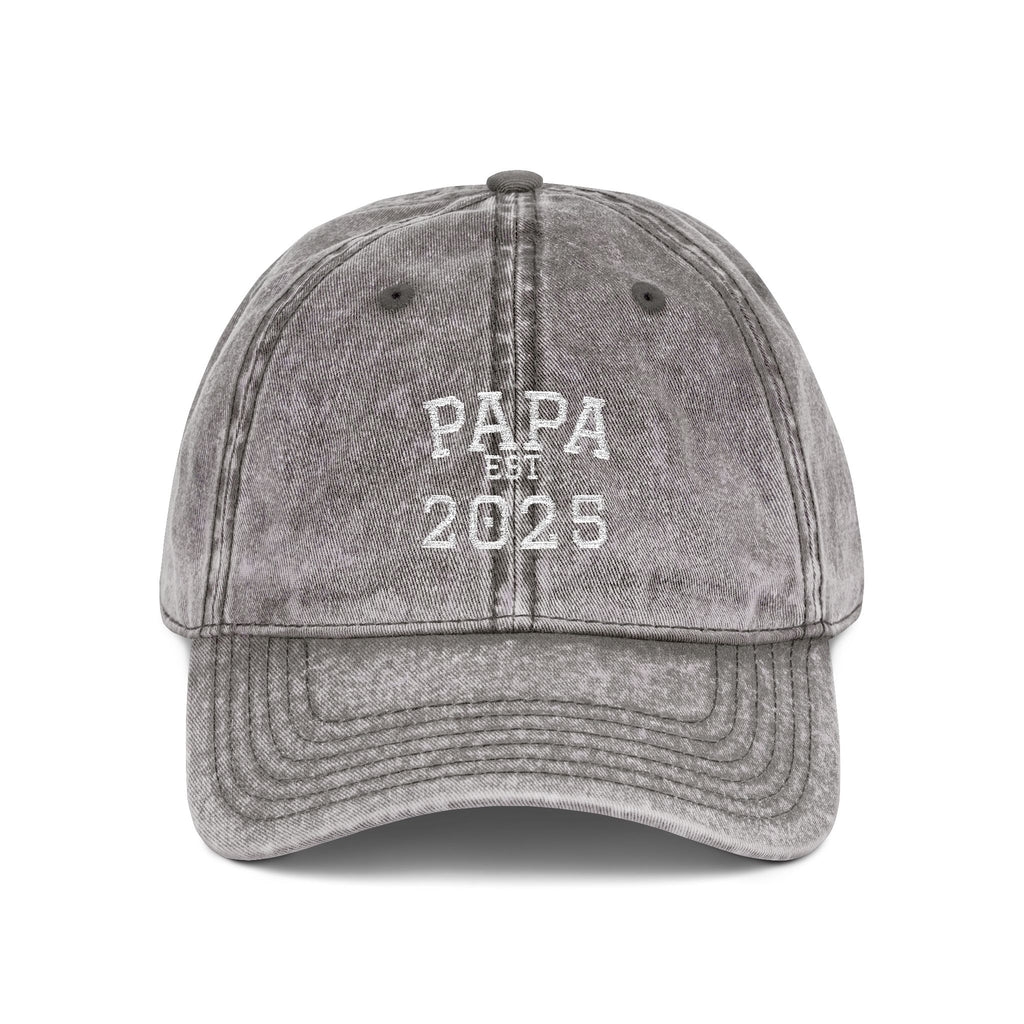 Papa Embroidered Vintage Dad Hat — Personalized 'Est. [Year]' Papa Hat, New Papa Gift