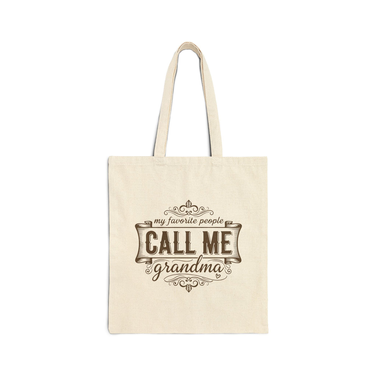 My Favorite People Call Me Grandma natural canvas tote bag