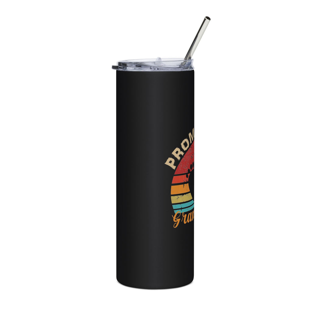 Promoted to Grandparent 20 oz tumbler with retro baby feet - additional view