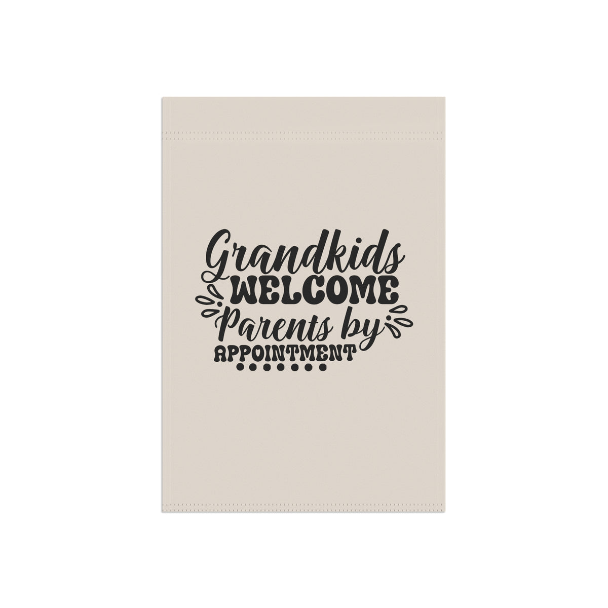 Grandkids Welcome garden flag - outdoor view