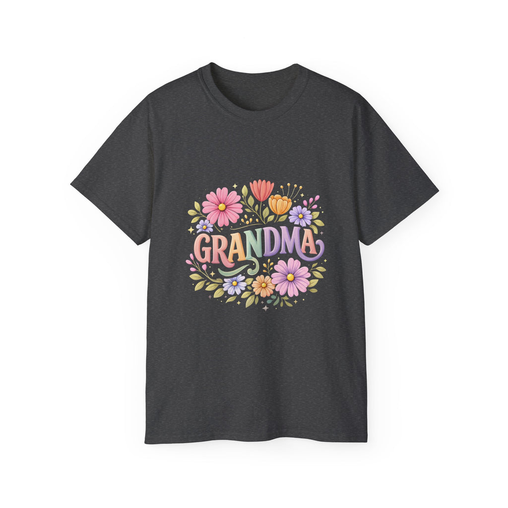 Grandma Floral Tee — 'Grandma' Pastel Flower T-Shirt, Mother's Day Gift