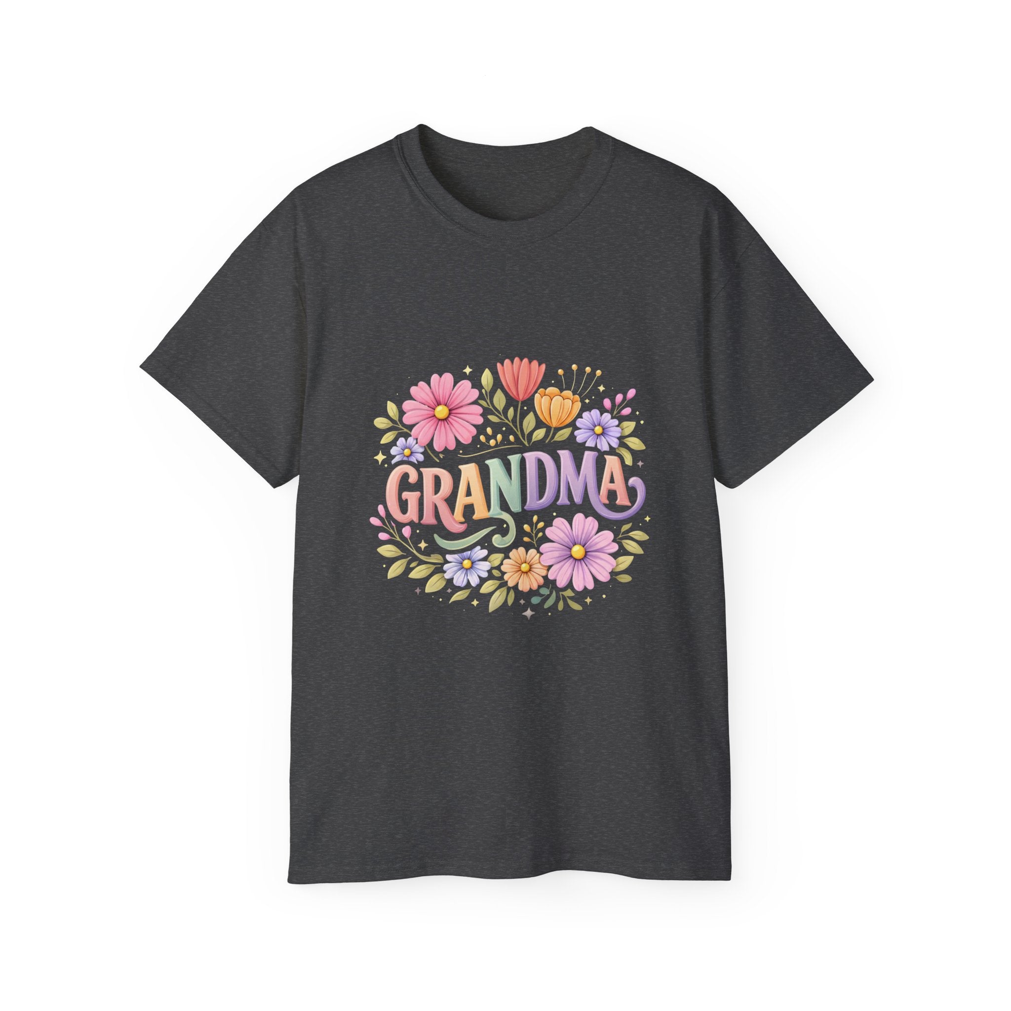 Grandma Floral Tee — 'Grandma' Pastel Flower T-Shirt, Mother's Day Gift