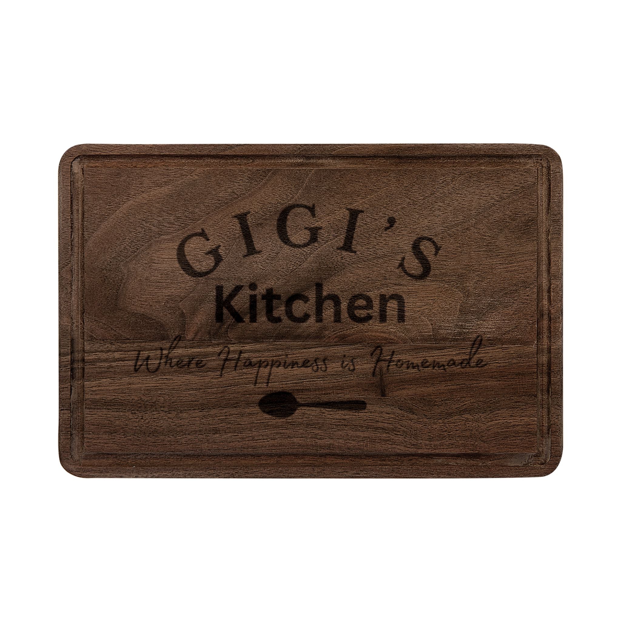 Gigi's Kitchen engraved Cutting Board | personalized wooden serving board