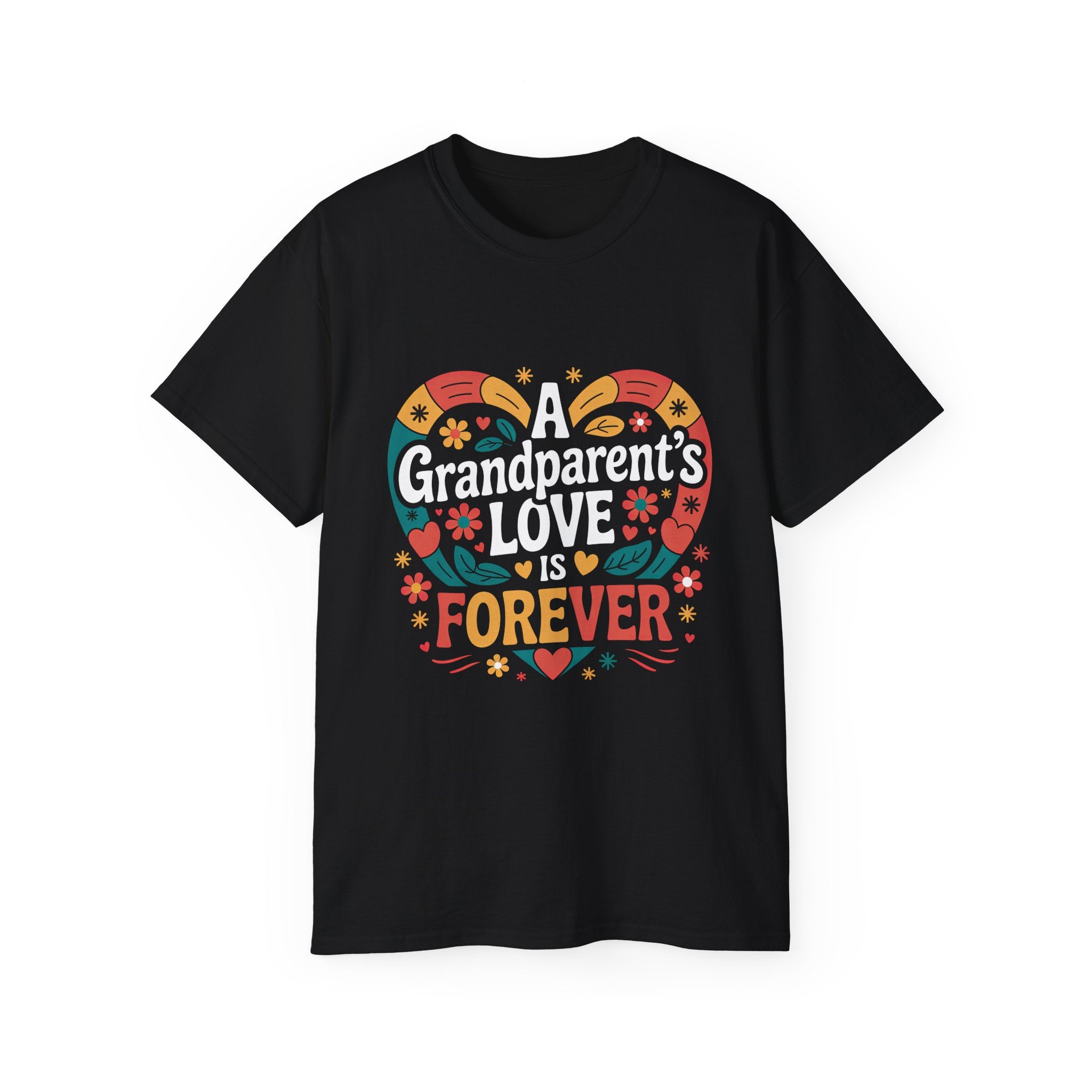 Grandparent’s Love Is Forever T-Shirt — Heartfelt Floral Tribute Tee for Grandparents, Mother’s Day & Family Gifts