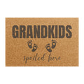 Grandkids Spoiled Here Doormat — Funny Welcome Mat for Grandparents