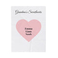 Grandma's Sweethearts personalized blanket - bedroom view