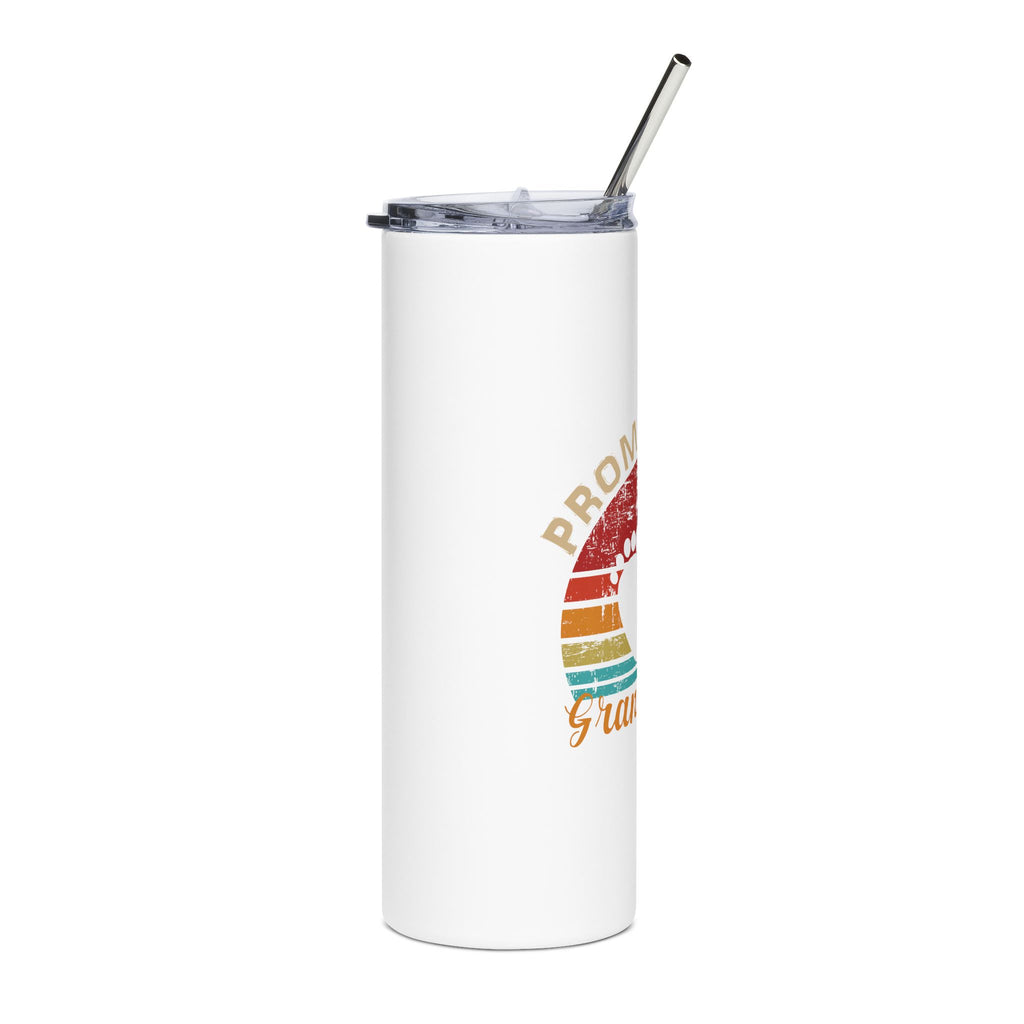 Promoted to Grandparent 20 oz tumbler with retro baby feet - additional view
