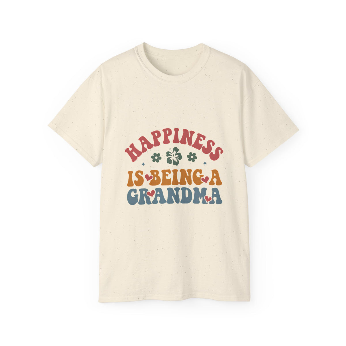 Happiness Is Being a Grandma retro floral t-shirt - additional view