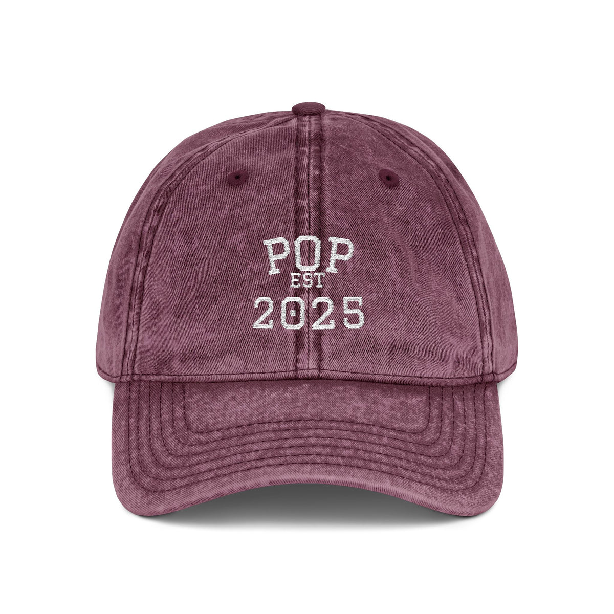 Pop Embroidered Vintage Dad Hat — Personalized 'Est. [Year]' Pop Hat, New Grandpa Pop Gift