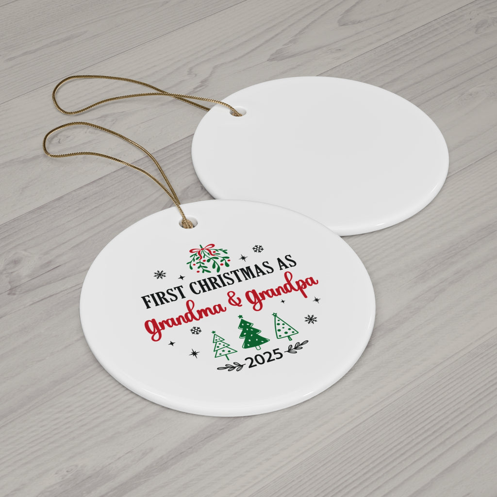 First Christmas as Grandma & Grandpa 2025 Ornament
