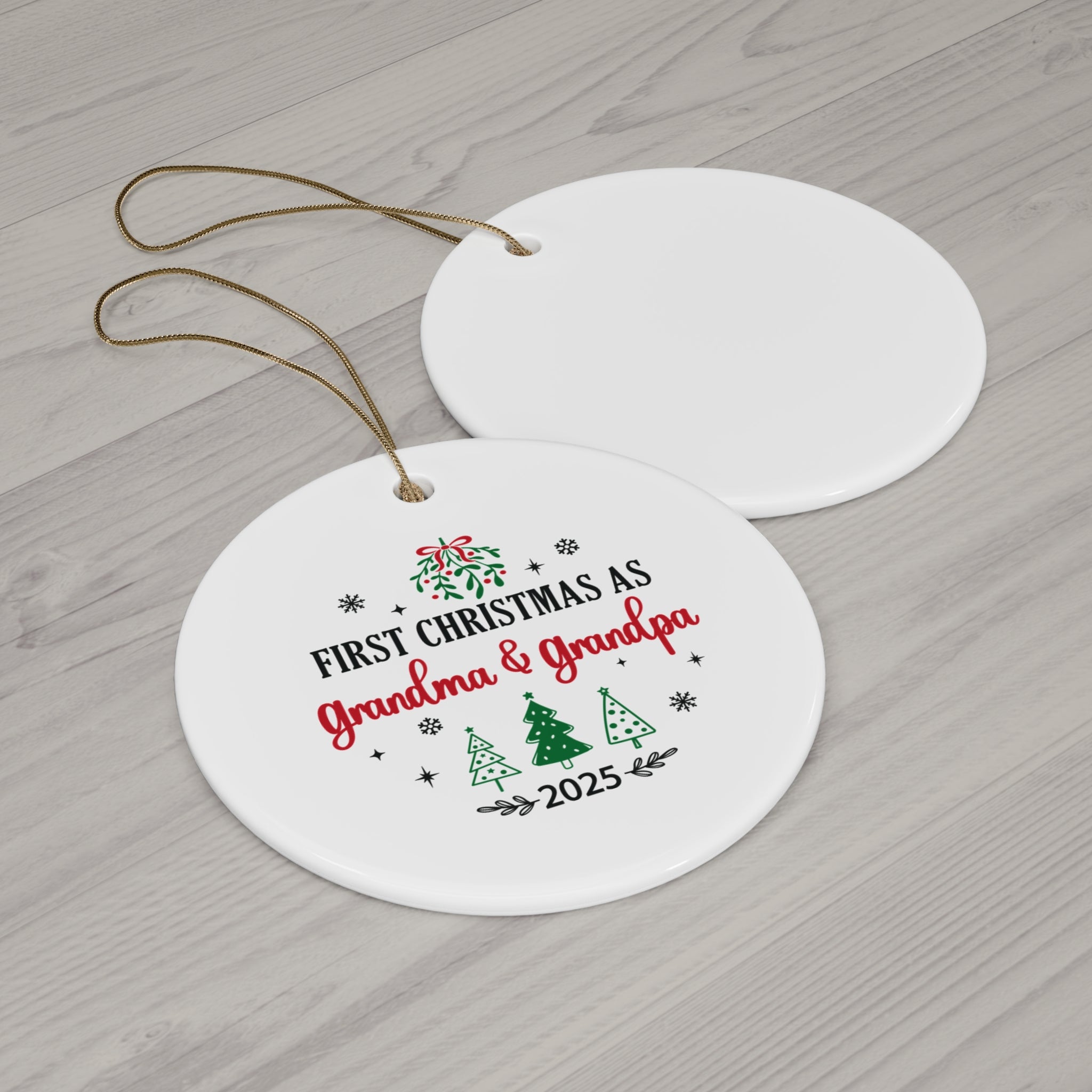 First Christmas as Grandma & Grandpa 2025 Ornament