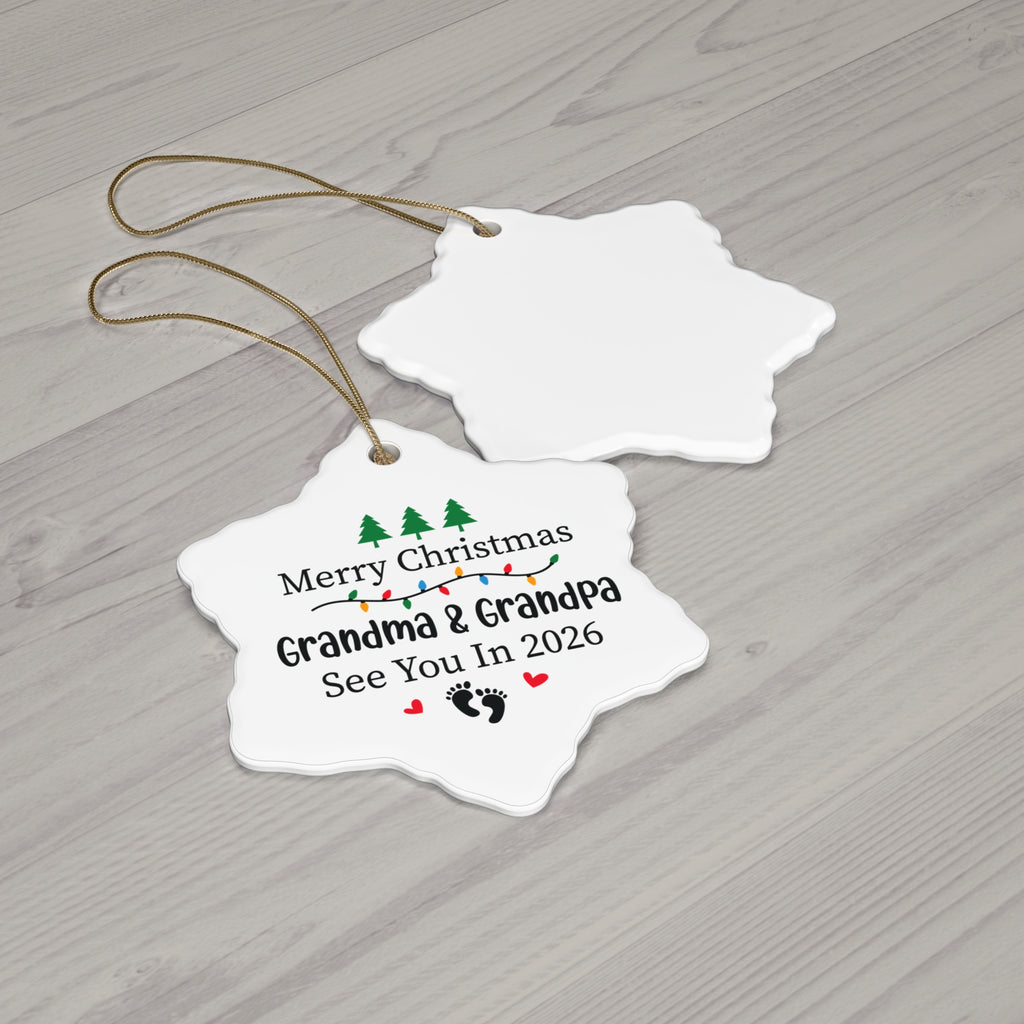 Merry Christmas Grandma & Grandpa – See You in 2026 Ornament