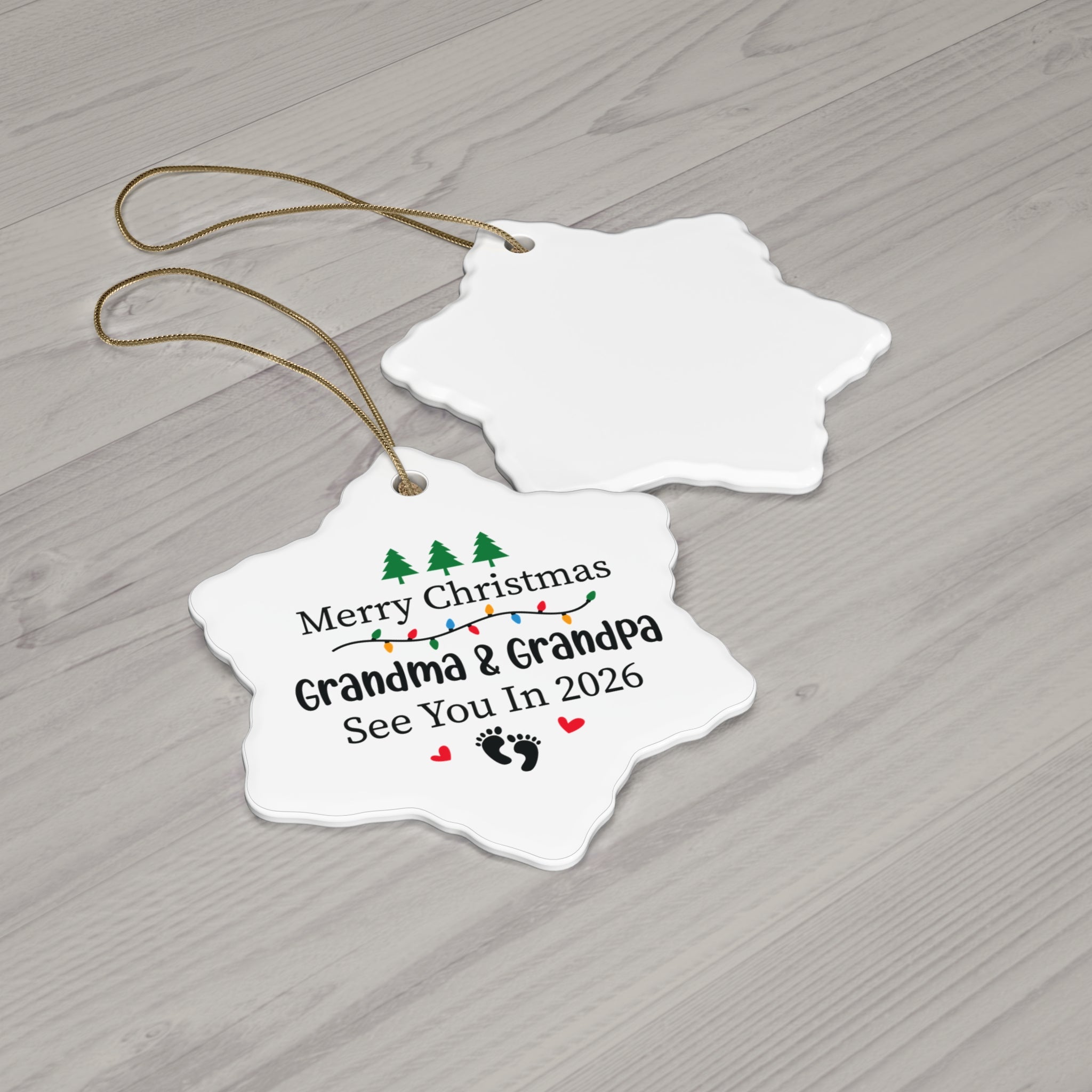 Merry Christmas Grandma & Grandpa – See You in 2026 Ornament