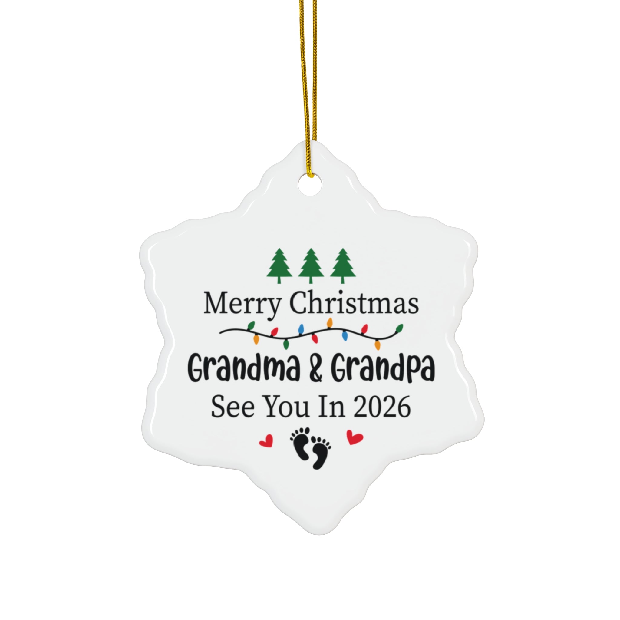 Merry Christmas Grandma & Grandpa – See You in 2026 Ornament