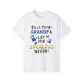 First Time Grandpa T-Shirt — "Let the Spoiling Begin!" Announcement Tee