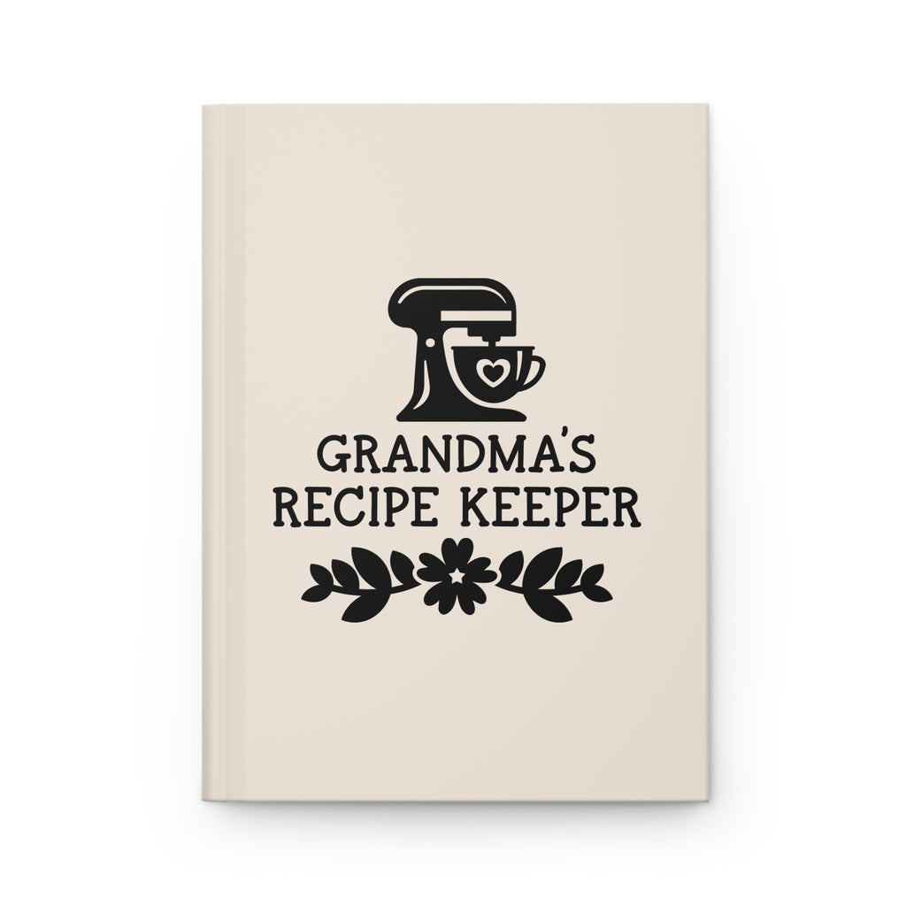 Grandma's Recipe Keeper hardcover journal with cream cover