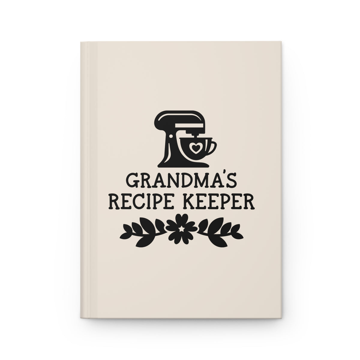 Grandma's Recipe Keeper hardcover journal with cream cover