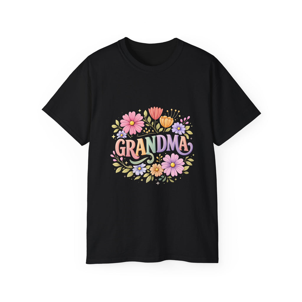 Grandma Floral Tee — 'Grandma' Pastel Flower T-Shirt, Mother's Day Gift